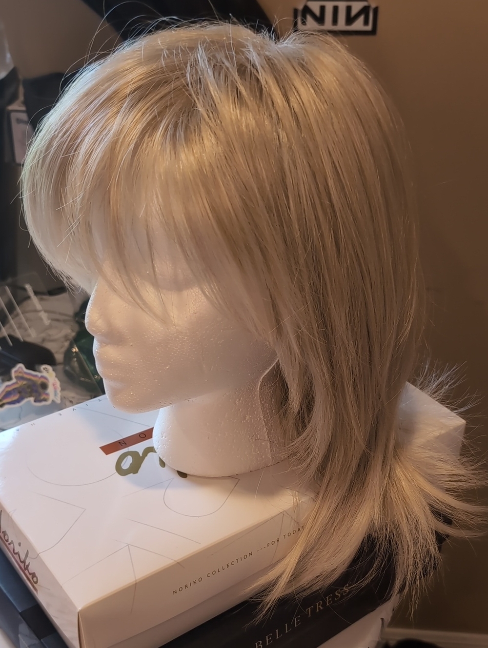 Noriko by Rene of Paris Wig - Blonde Shag with Bangs - NWOT